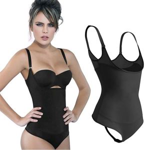 Dames Shapers Dames Rubber Latex Taille Trainer Underbust Fajas Corset Postpartum Zip Haken Sexy Ondergoed Thong Afslanken Bodysuit Body