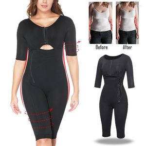 Dames shapers dames 2022 full body shaper arm slankere bodysuit taille cincher trainer dij reductor buikslanke controle shapewear