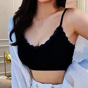 Damesjapon dames 2022 sexy crop top dames zoete draad gratis mujer vest geknipt tee tee camisole kanten tanktops bralette strappy