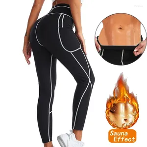 Damesjaberse vrouwen sauna shaper broek lichaam vol zweet effect coating coating afslanke shapewear workout gym leggings fitness