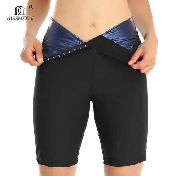 Shapers Femme Femmes Sweat Pantalon Body Shaper Tainer Trainer Slimnming Thermo Shapewear Shorts Tummy Control Fitness Leggings Costumes d'entraînement Y240429