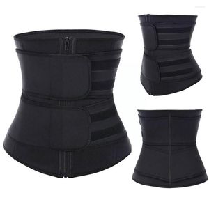 Femmes Shapers Femmes Taille Formateur Fitness Sauna Sueur Néoprène Minceur S-3XL Ceinture Fermeture Éclair Corps Ceinture Sangle Avec Modélisation Shapewe S0T6