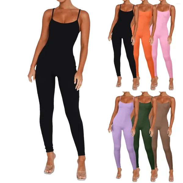 Shapers Femmes Femmes Mode Couleur Solide Combinaison Sports Sans manches Cacher la bande de graisse