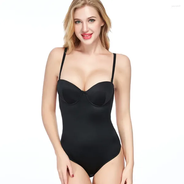 Formas de mujer para mujeres Sythy Backless Shaper Empujado hacia arriba de tanga Bodysuit Shapewear Control de la abdomino