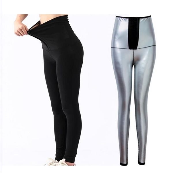 Formadores de mujeres para mujer Ion de plata Pantalones térmicos Sudor Sauna Trajes Cuerpo Mujer Cintura Entrenador Adelgazante Pantalones cortos Chicas Fitness Leggi314Z