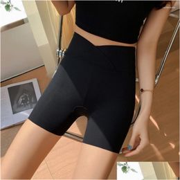 Shapers pour femmes Femmes mous et confortables matériaux de coton Boxer shorts de sécurité Pantalon pour femmes culotte plus grande taille taille haute dhjnv