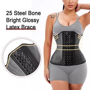 Femmes Shapers XS-6XL Latex Taille Formateur 25 Os En Acier Plus Corset Shapewear Minceur Ventre Femmes Corps Shaper Modélisation Sangle Réductrice