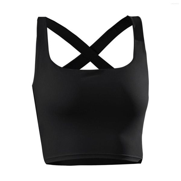 Femmes Shapers Yoga Soutien-Gorge Couleur Unie Haute Élasticité Amovible Poitrine Pad Beau Dos Sport Matin Cible Marque