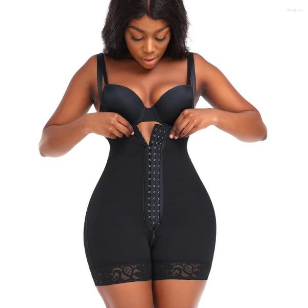 Shapers pour femmes Zip Minceur Taille Tondeuse Shapewear Bulifter avec dentelle sans couture Body post-partum Contrôle du ventre Push Up réglable