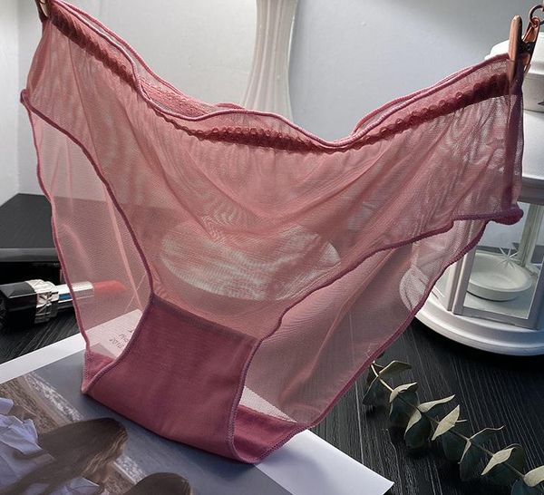 Bragas Hipster transparentes para mujer, ropa interior de malla Sexy, tentaciones transparentes, pantalón caliente para mujer, Color sólido