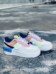 Damesschoenen 1 Schaduw Pastel Meerkleurig Grijs/Roze En Grijs/Zwart Skateboard Sneakers Wandelschoenen Outdoor Trainer Sport GYM Trainers Met Originele Doos Snel Verzending