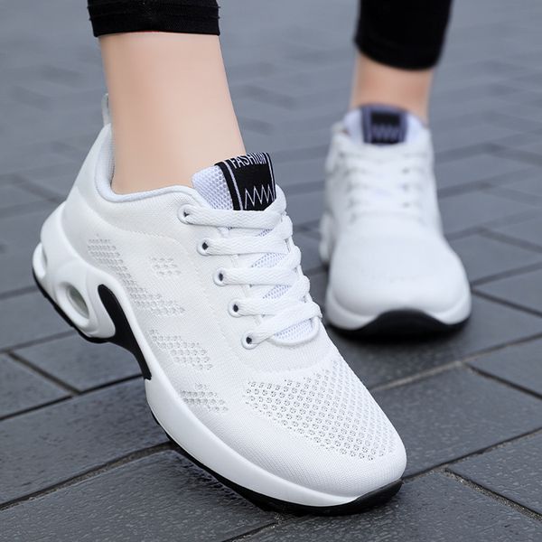 Zapatos de mujer, otoño 2021, nuevos zapatos transpirables de suela blanda para correr, zapatos deportivos informales coreanos con cojín de aire para mujer PM133