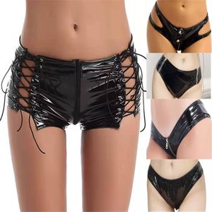 Short sexy en similicuir noir pour femme charme d'intérêt YF049294 230314