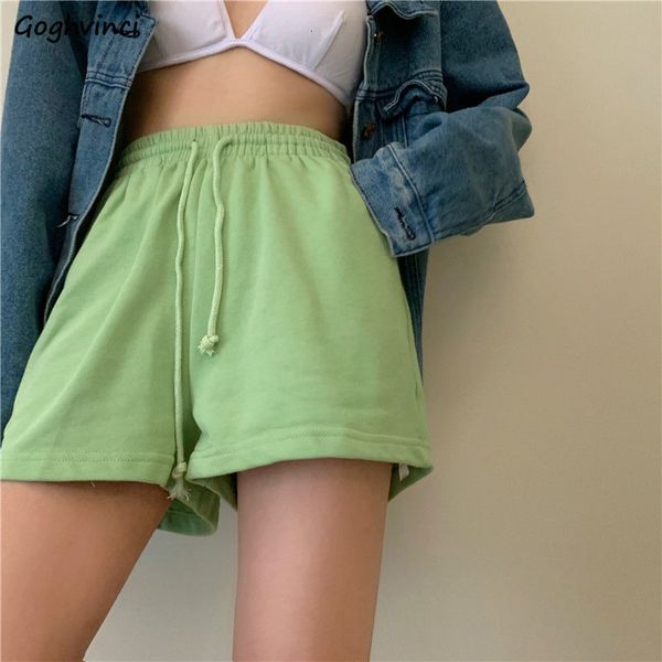 Short court pour femme Solide Confortable Simple Casual Lâche Hipsters Running Respirant Allmatch Streetwear Teens Wide Leg Bottoms Summer 230720