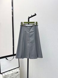 Jupe courte d'été française grise pour femmes, nouvelle collection, Simple, taille haute, mignonne, douce, jupe plissée à carreaux