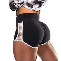 Pantalones cortos para mujeres 2017 Summer High Scin Side Hollow Sports Shorts para mujer Slim Fit Shorts Slim Running Y240420