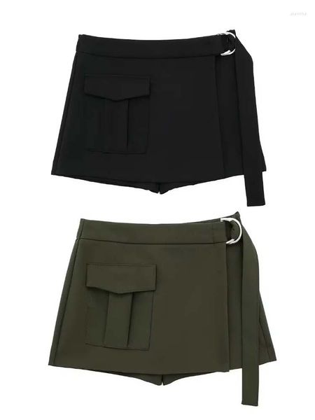 Shorts pour femmes 2023 jupe pour femmes pantalons de travail femme été décontracté streetwear ceinture courte