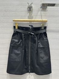 Shorts pour femmes 2023 femmes taille haute Double poche été avec ceinture grand Design casual a-ligne Mini pour les filles