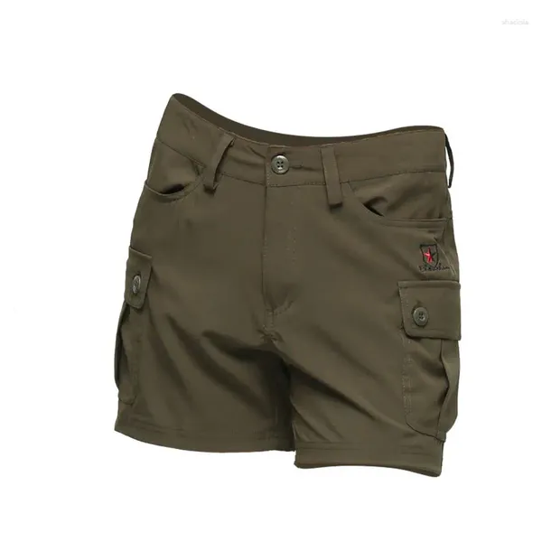 Shorts pour femmes 2023 Femmes Séchage rapide Loisirs Lâche Taille haute Pantalon court Fille Militaire Bas Armée Vert