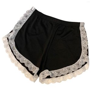 Shorts pour femmes 2023 Femmes Pyjama Été Doux Dentelle Garniture Taille Moyenne Élastique Sécurité Pantalon Court Bas Vêtements De Nuit Loungewear Homewear