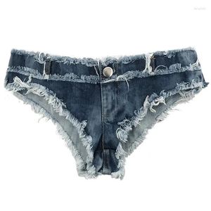 Damesshorts 2024 sexy vintage mini jeans gat denim strand vestidos club party bikinibroekje