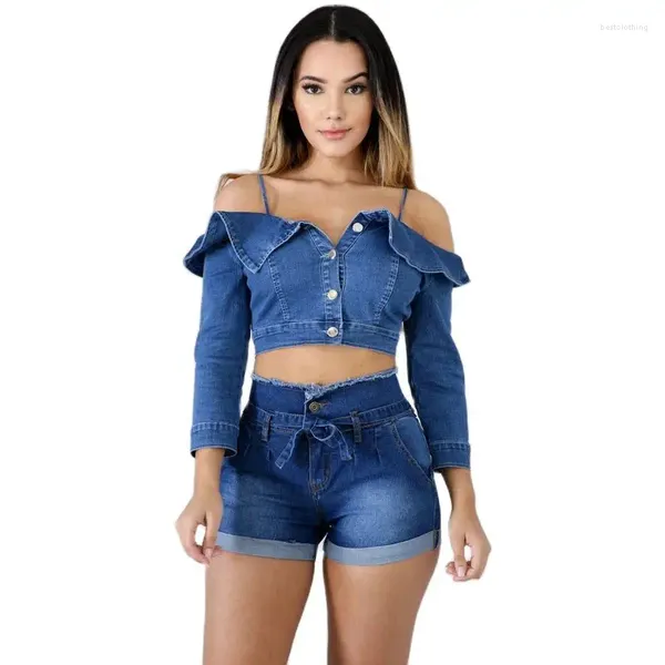 Shorts pour femmes 2024 Summer High Taille Denim Denim pour femmes Mode Casual Skinny Stretch Jeans S-2XL Drop