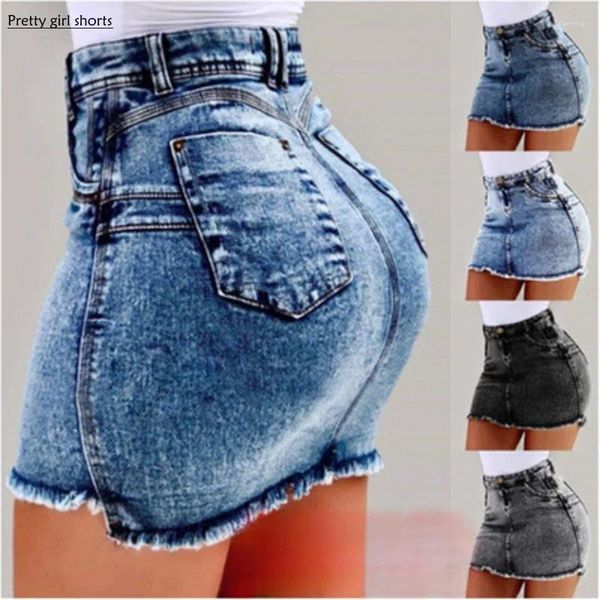 Short féminin 2024 Femmes Sumy Charme sexy Denim Sac Hip Halp Jirt Origin Femme Vêtements