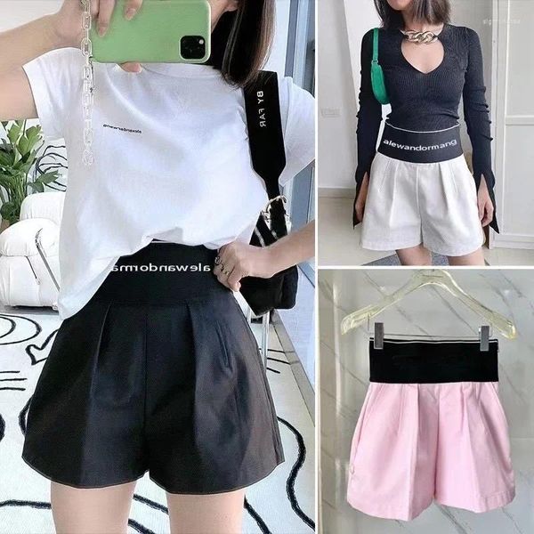 Shorts pour femmes 23SS Marque Femmes Designer Taille haute élastique Bande de caoutchouc Lettres Jupe décontractée Qualité