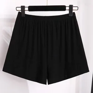 Shorts pour femmes 2pcs Plus Taille 6XL 170kg Sécurité d'été pour femmes Modal Boyshorts Culotte Femme Haute élasticité Noir Blanc