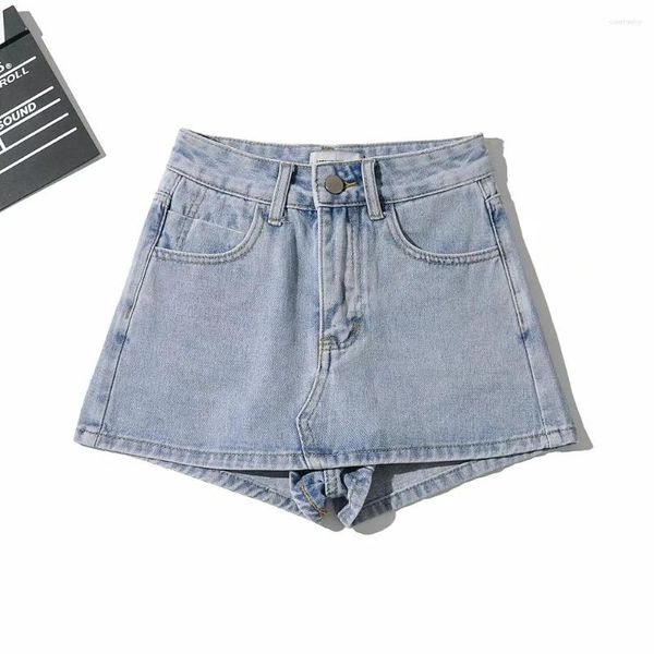 Shorts pour femmes Style américain Summer Denim Jupes Femmes Taille haute Slim Package Hip Ultra-Court Sexy Streetwear Y2K Jeans courts