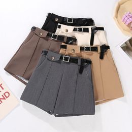 Shorts pour femmes automne hiver chaud costume sur mesure sexy avec ceinture femmes 2023 bref solide bureau dame vêtements de travail loisirs