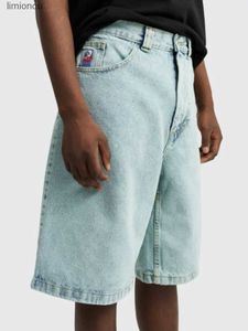 Damesshorts Big Boy Shorts Y2K Broek Harajuku Gothic Hip Hop Cartoon Borduren Retro Blauw Baggy Denim Gymshorts Nieuwe heren basketbalshortsC243128