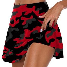 Shorts pour femmes Camo imprimé femmes jupe Shorts Fitness survêtement Sweat Shorts été taille haute Skorts Pantalones Cortos cyclisme pantalon court 230413