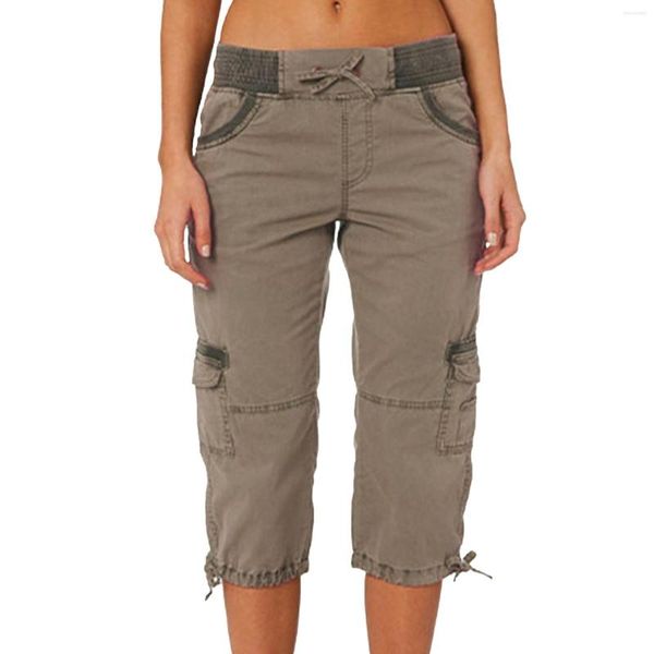 Pantalones cortos de mujer Cargo en general para mujer Pantalones vintage por encima de la rodilla Primavera Otoño Pantalones Jeans Feminino