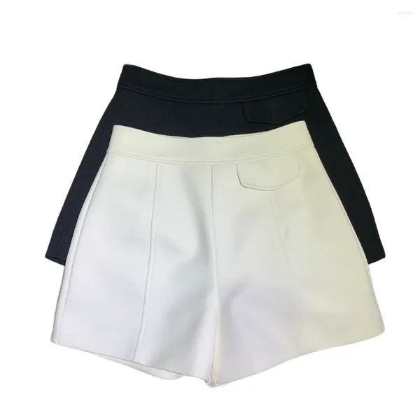 Pantalones cortos de mujer Casual A-line Corset Pierna ancha Versión delgada Diseño de color sólido Confort 2024 Primavera/Verano