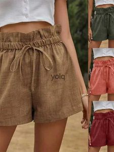 Pantalones cortos para mujer Casual Cómodo para mujeres 2023 Verano Nuevo Europeo Cintura alta Encaje Suelto Pierna ancha Pantsyolq