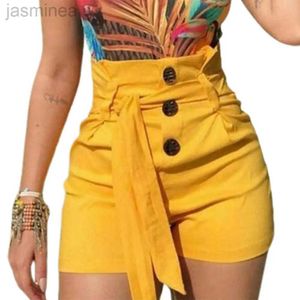 Damesshorts Casual korte vintage effen kleur taille strakke broek skinny shorts zomer ldd240312