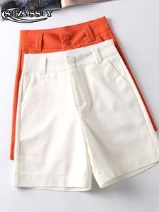 Shorts pour femmes Casual Shorts pour femmes Confortables Shorts sauvages élégants Orange Loose Shorts d'été pour femmes Mode Pantalons pour femmes Taille haute Shorts 230418