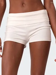 Pantalones cortos para mujer CHRONSTYLE Sexy Mujeres Pijama Color Sólido / Estampado a rayas Cintura baja Slim Fit Sleep Summer Casual Bottoms 2024