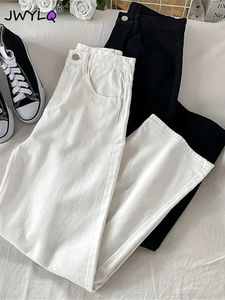 Dames Shorts Classic Basic Zwart Wit Denim Broek Eenvoudige Hoge Taille Pocket Streetwear Vrouwen Broek 2023 Koreaanse Mode Baggy 230729