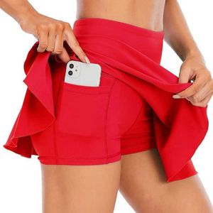 Shorts pour femmes Cloud Hide Fitness Tennis jupes Badminton S-XXXL jupe taille haute Shorts femmes athlétique course Sport filles plissées SkortsL24313