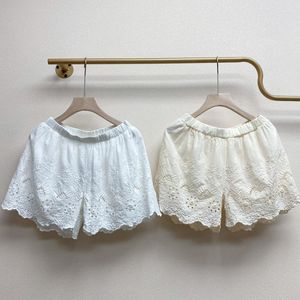 Short femme coton femme japonais Mori fille broderie florale oeillet dentelle femmes Lolita victorien Rococo bohème Boho court