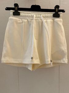 Pantalones cortos para mujeres de algodón informal para mujeres Sport de alta calidad 2024 Aplicación de cintura elástica de los pantalones cortos Sólidos pantalones cortos