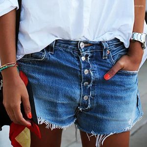 Shorts Shorts Cozy Denim Dames Zomer Summer Single-Breasted Bushed Fashion Female Casual Street Pocket Straight jeans broek