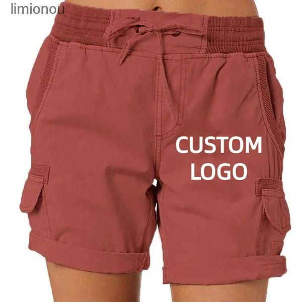 Shorts pour femmes Short cargo personnalisé pour femmes été multi-poches randonnée voyage tactique extensible léger bricolage conception femme shorts S-3XLC243128