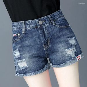 Shorts pour femmes Denim Boxer travail pantalon court pour femme à porter des jeans de bureau déchirés skinny serré butin jeune en XL