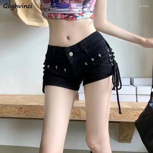 Short féminin denim pour les femmes Bandage noir Design coréen mode vintage chic sexy girls épicy