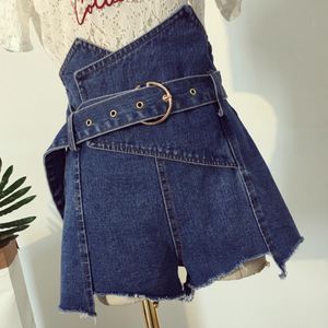 Dames shorts Denim Short Summer Fashion High Taille Wide Leg Jeans 230224