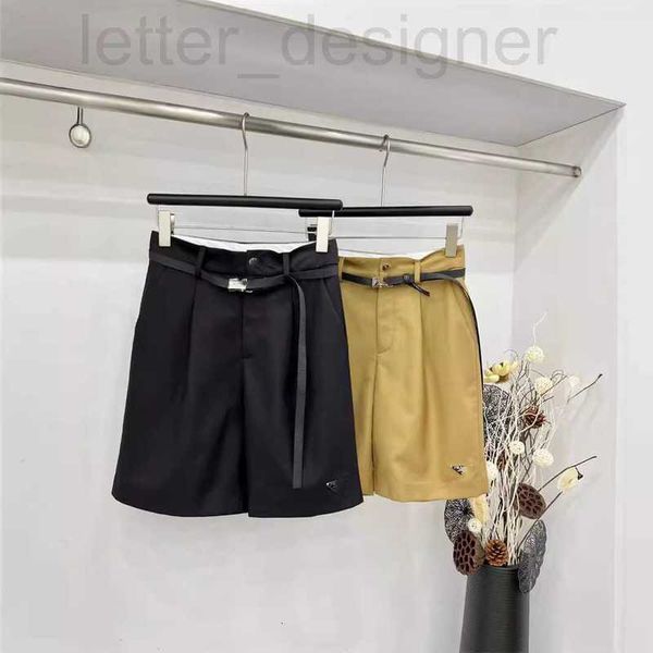 Designer de shorts pour femmes 2024 NOUVELLE FOIRE CASSOCULATION CASSIME Simple Sweet Sweet Cool Classic Classic Triangle Belt Pantal Hmze