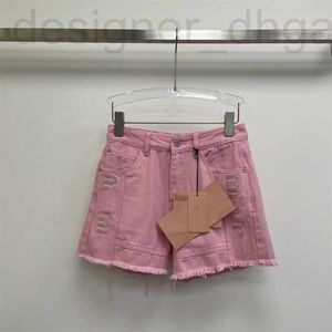 Dames shorts ontwerper 24 lente/zomer nieuw product nanyou miu spoelen roze eenvoudige en veelzijdige knappe modieuze klassieke denim tr0z